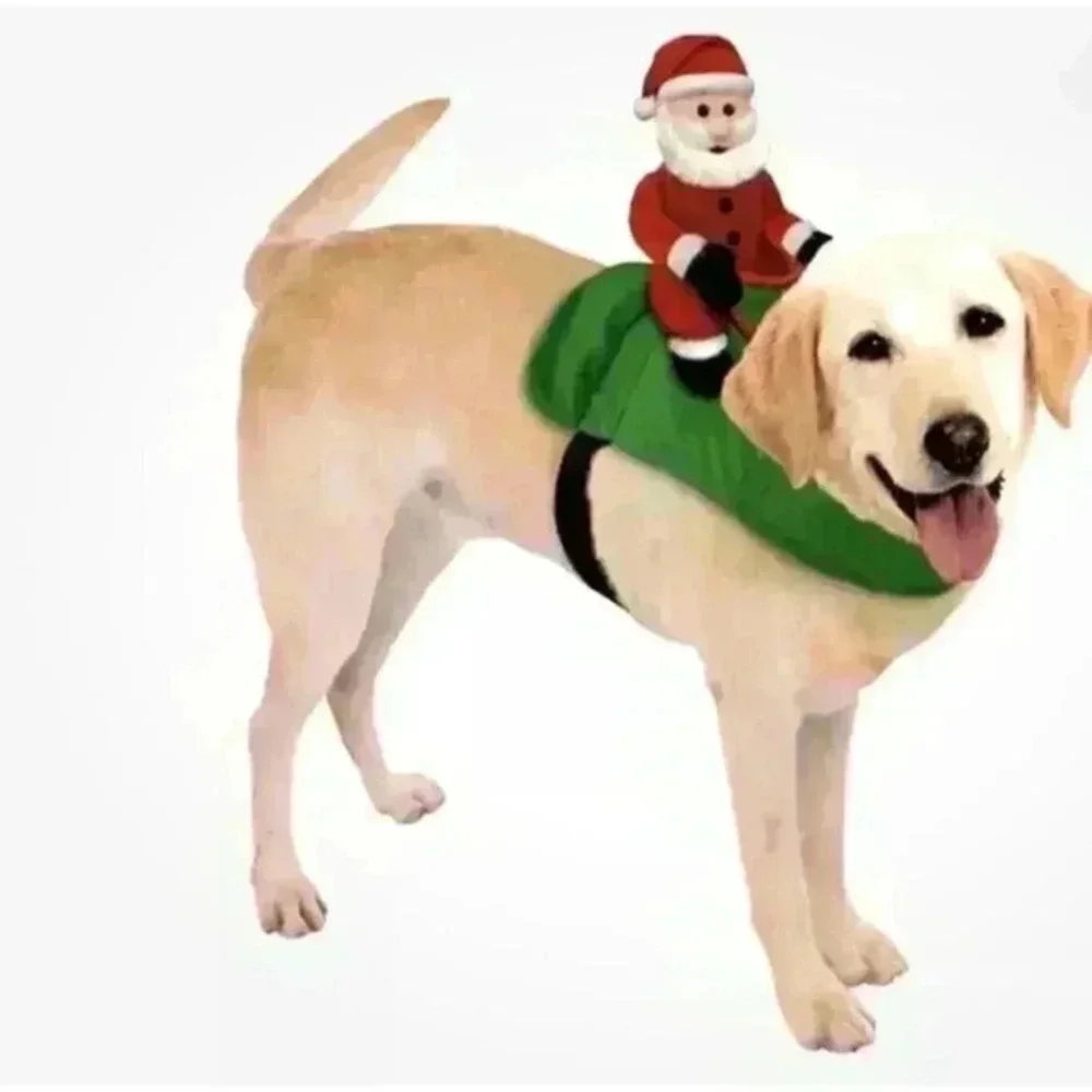 NEW Ride Along Santa Christmas Dog Accessory For Medium Dogs Costume‎ NIB